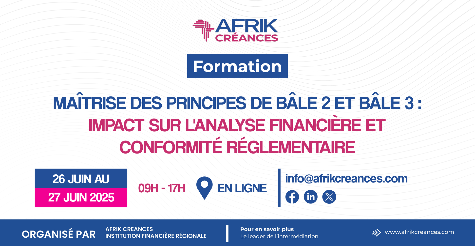 Visuel de formation Maîtrise des principes de Bâle 2 et Bâle 3 : impact sur l’analyse financière et conformité réglementaire