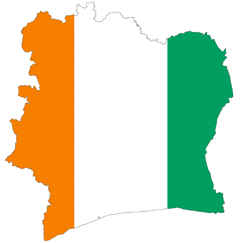 carte de la C&ocirc;te d'ivoire